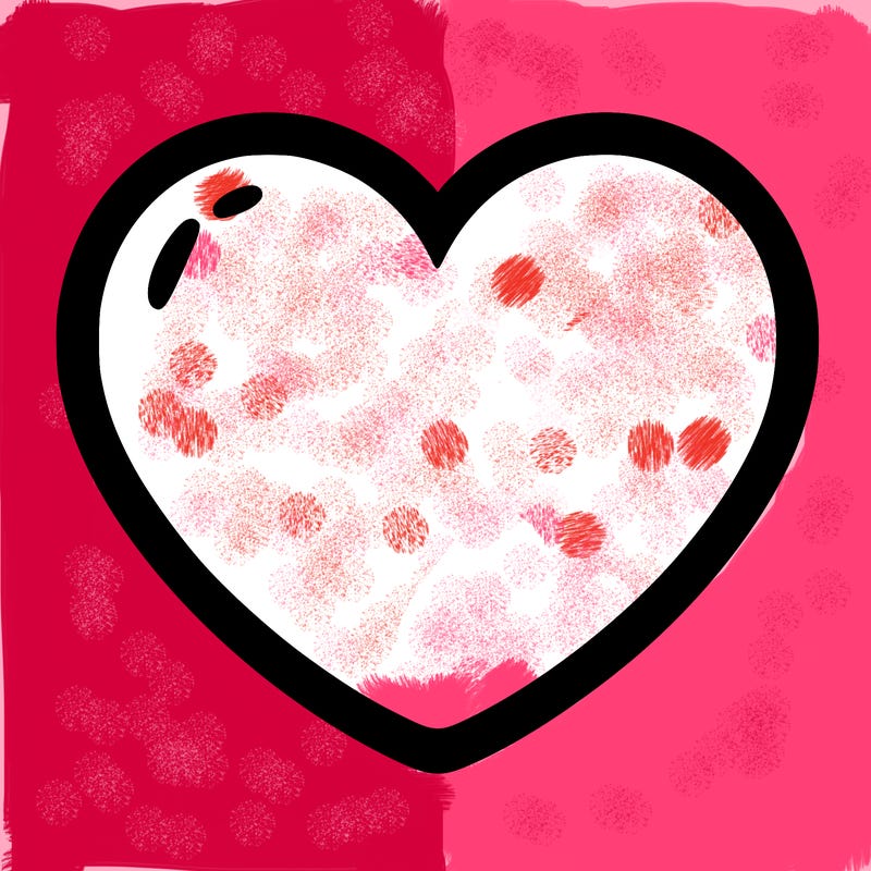 a blank heart