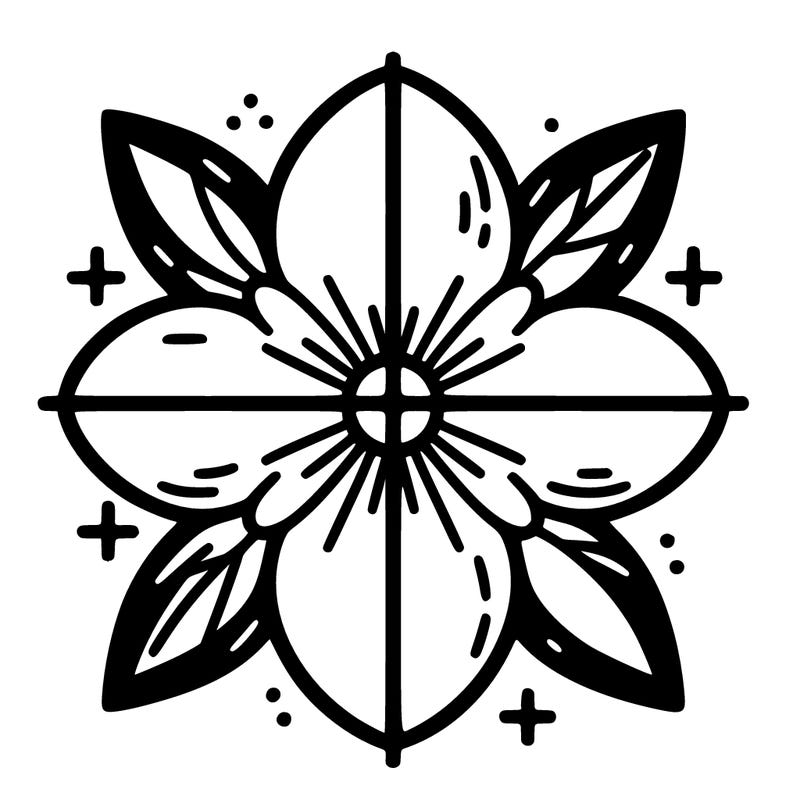 flower split into four sides