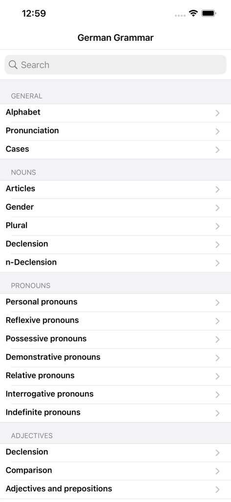 German Grammar - Reference App | MWM