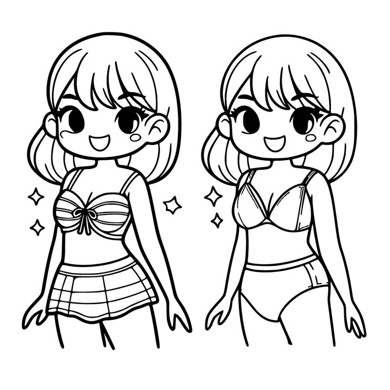 lady in a two piece swimsuit