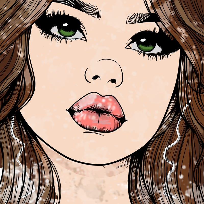 really realistic girl with lips