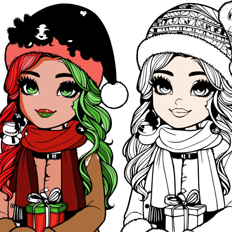 christmas girl realistic