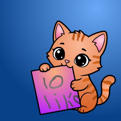 a small cat with a blank sheet of paper in its hand. the cat is sooooooo cute!