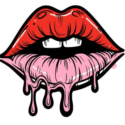 lips that look realistic and drip