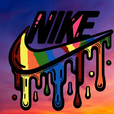 dripping nike logo