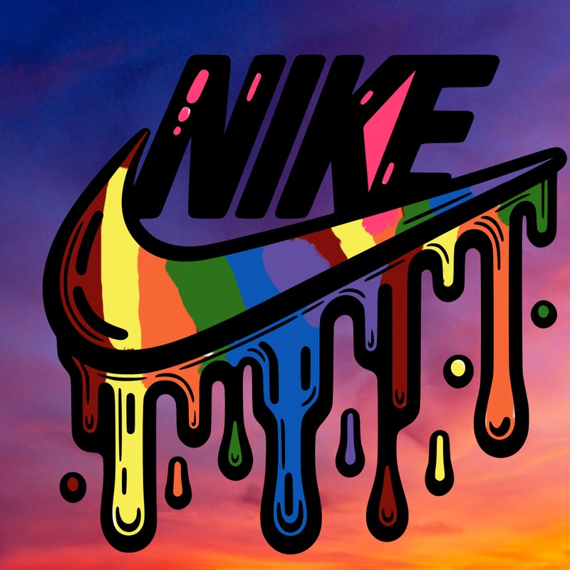 dripping nike logo