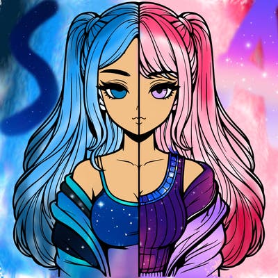 realistic girl split