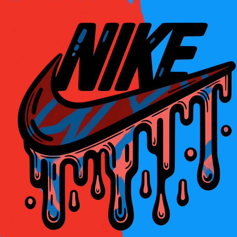 dripping nike logo