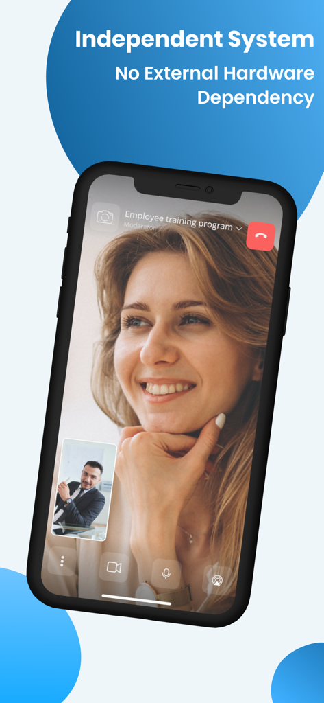 Vconsol iMeetアプリインターフェースをスマートフォンに表示、高品質ビデオ通話とメッセージ独立システム、外部ハードウェア依存なしを表示