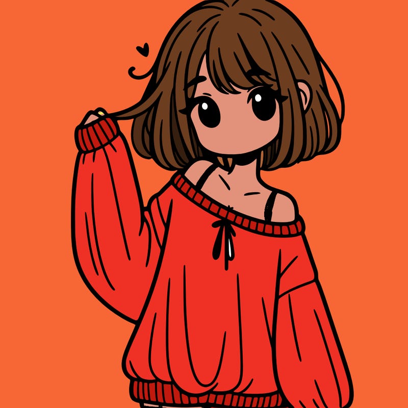 girl in baggy sweater hanging off her shoulder