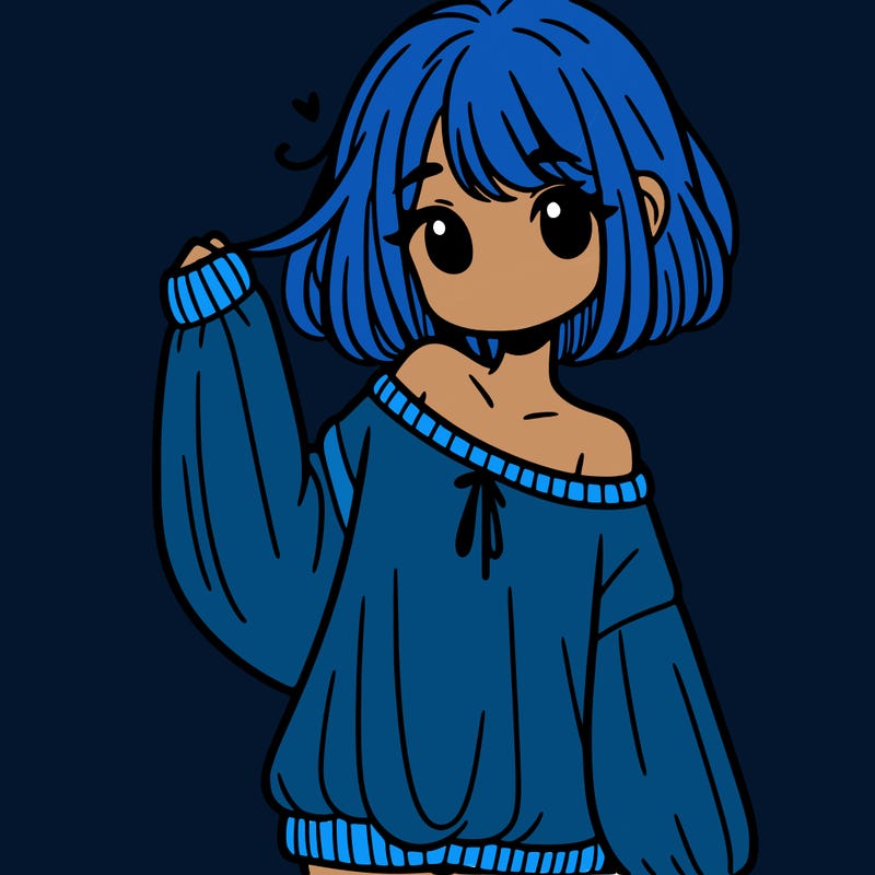 girl in baggy sweater hanging off her shoulder