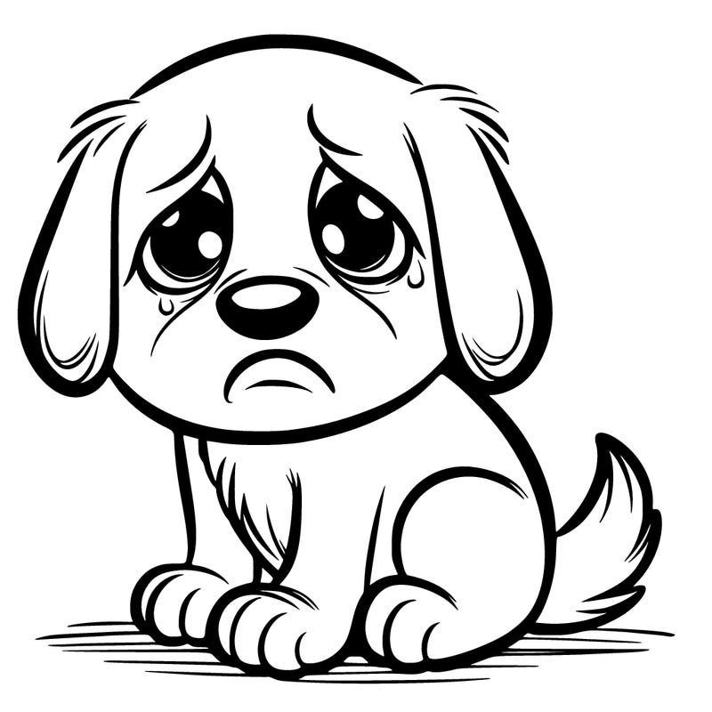 sad dog
