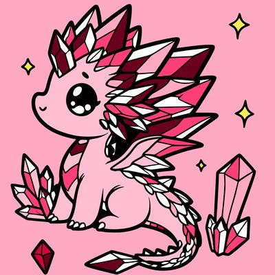 little cute crystal dragon