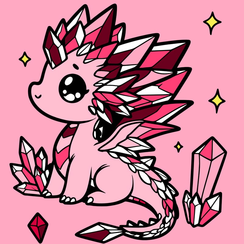 little cute crystal dragon