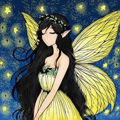 ethereal realistic fairy girl