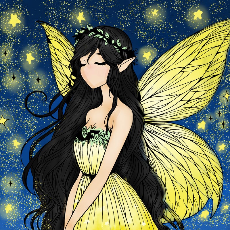 ethereal realistic fairy girl
