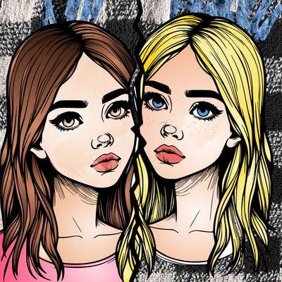 realistic girl split