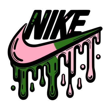 dripping nike logo