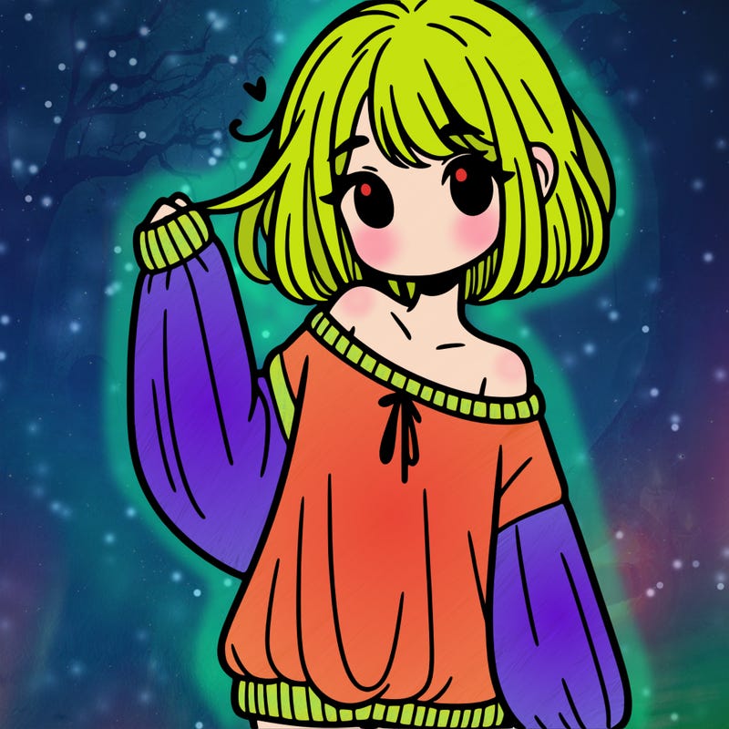 girl in baggy sweater hanging off her shoulder