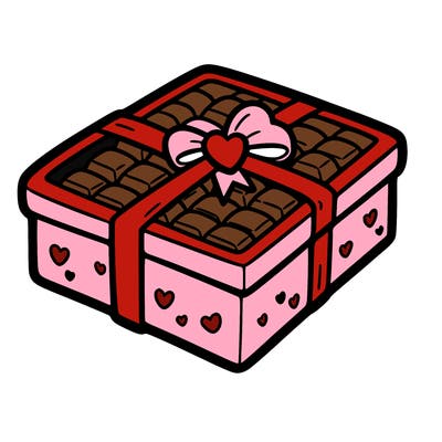 a box of chocolate for valentines day