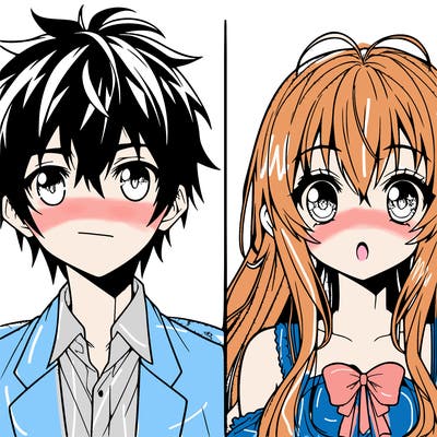 anime boy and girl