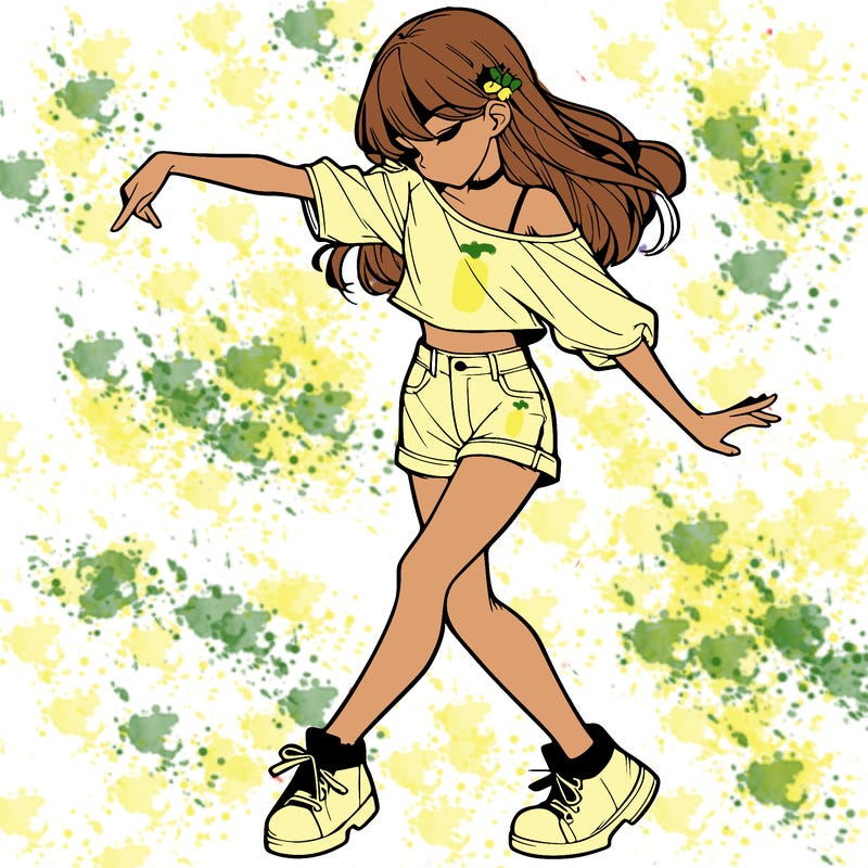 realistic girl danceing