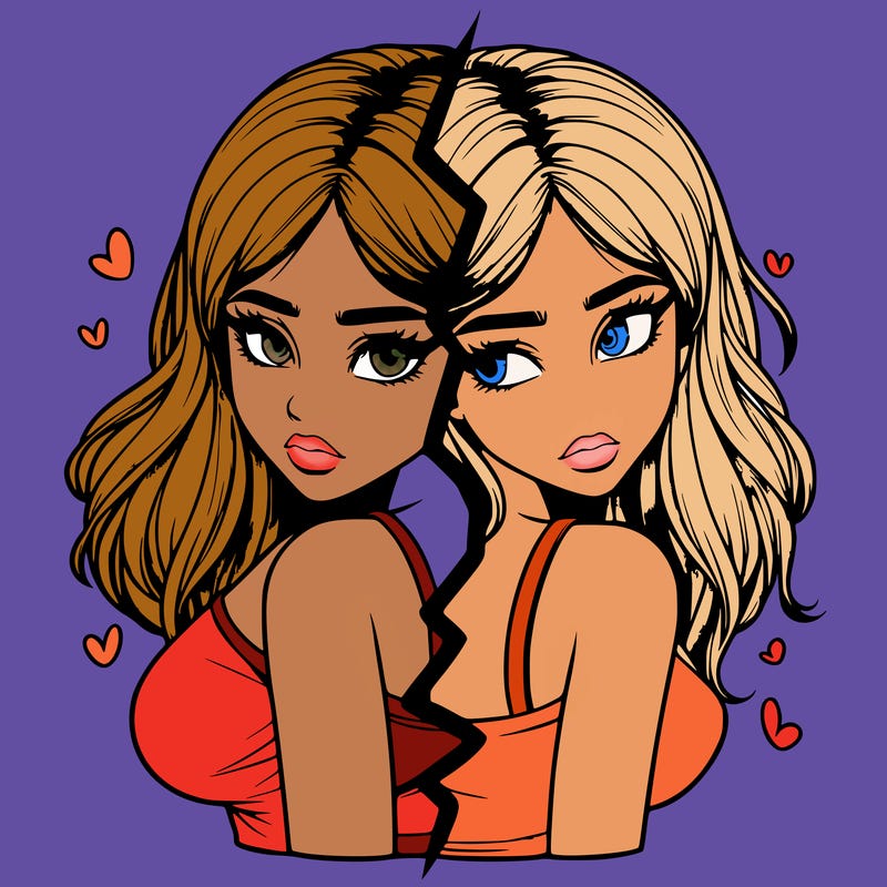 realistic girl split