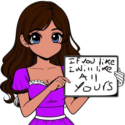 realistic pretty girl holding blank sign