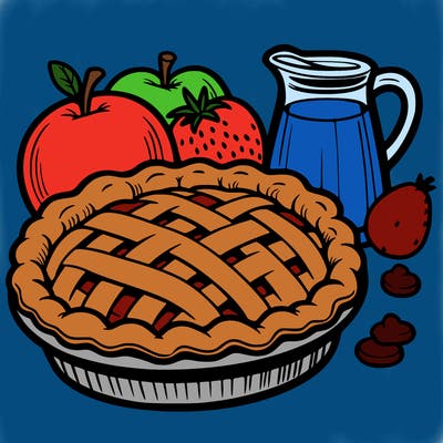 a pie of food