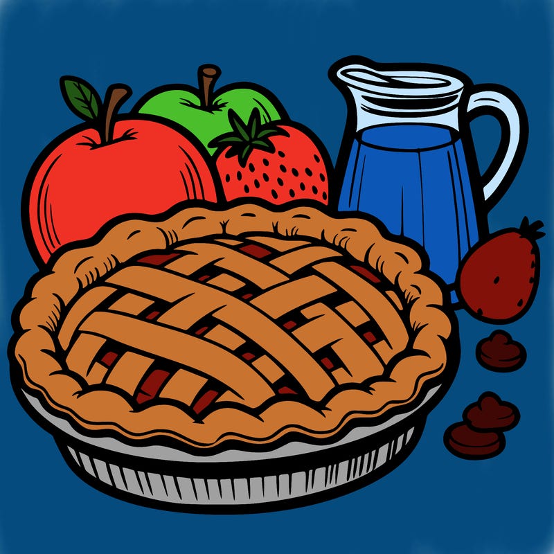 a pie of food
