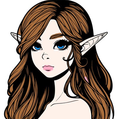 elf girl realistic dark fantasy