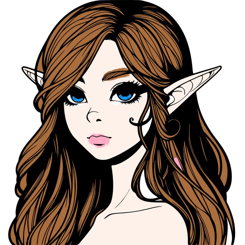 elf girl realistic dark fantasy