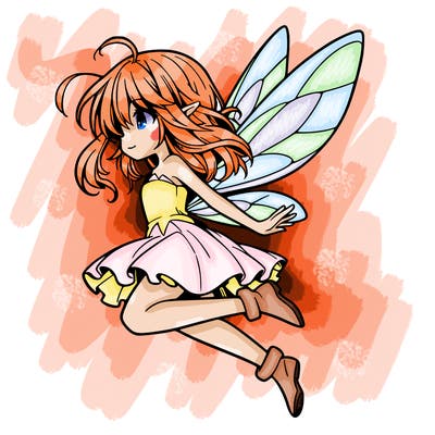 manga fairy flying