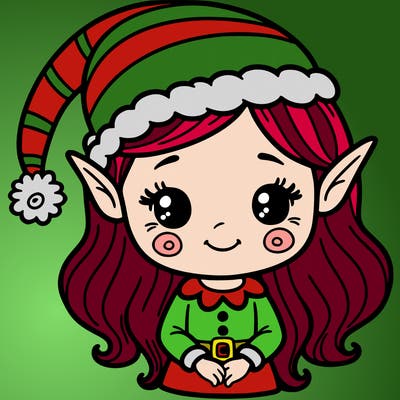 christmas elf girl