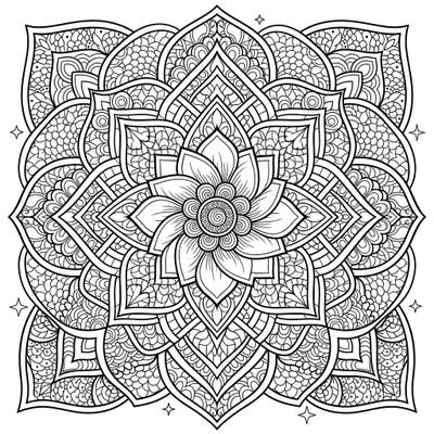Embrace the serene beauty of spring with this stunning Zentangle mandala coloring page. Dive into a world of intricate patterns and delicate floral motifs, perfect for a calming and creative escape.