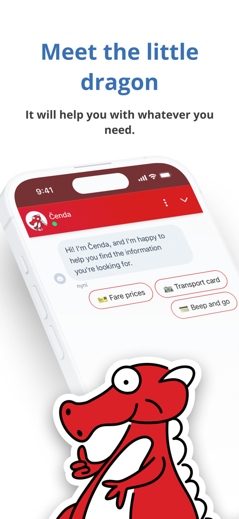 DPMBinfo - DPMBinfo app chatbot named Cenda offering help with fare prices and transport cards