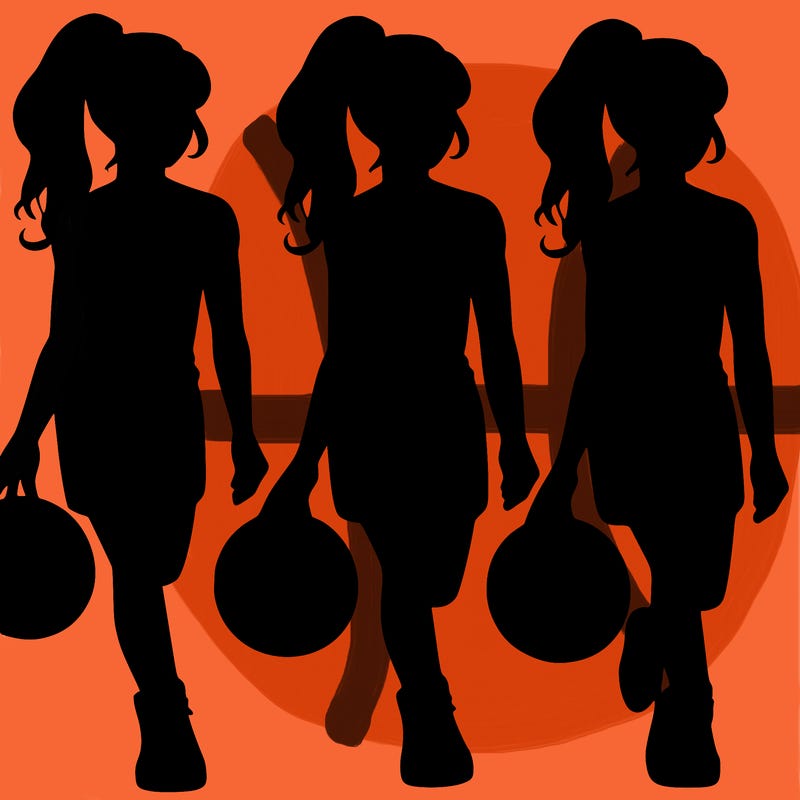 realistic girl basketball player