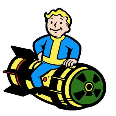 vaultboy on a nuke