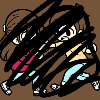 a girl and a boy fighting