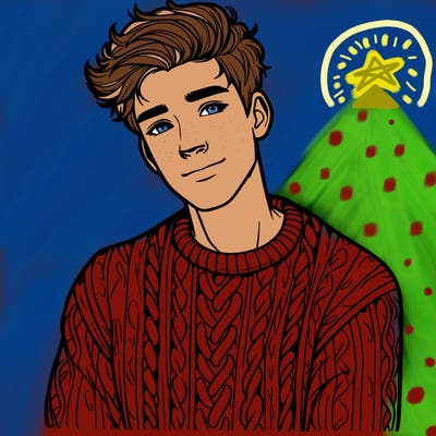 realistic guy with a beautiful jumper