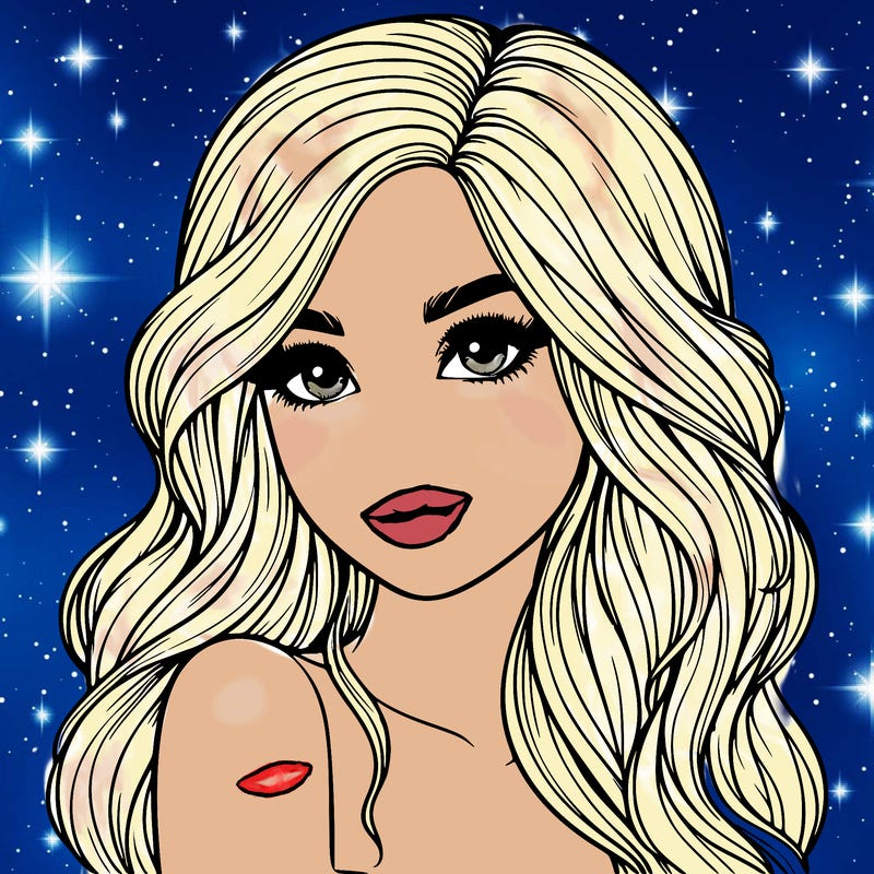 realistic girl with beautiful long hair