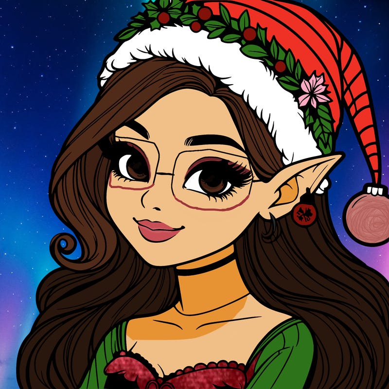 christmas girl elf realistic