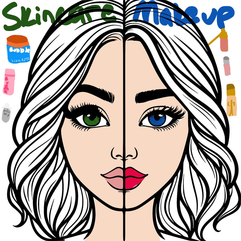 realistic girl split half