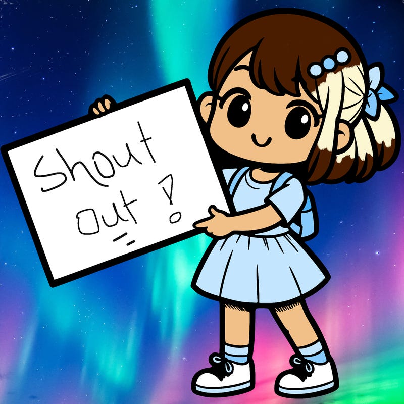 girl holding a big sign