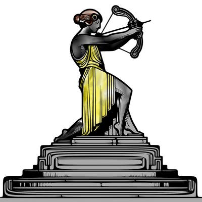 an grand art deco figure sculpture