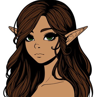 elf girl realistic dark fantasy