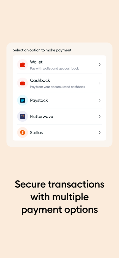GIG Mobility app screen showing secure payment options like Wallet Paystack and Flutterwave