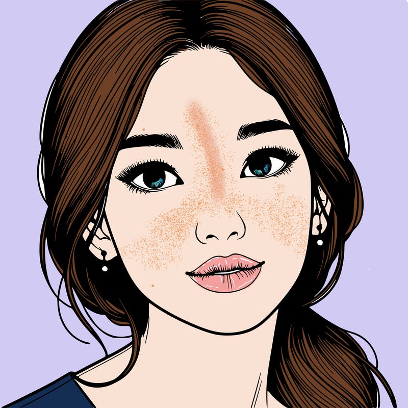 beautiful realistic asian woman