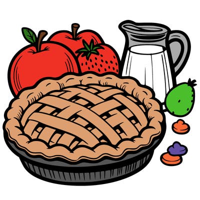 a pie of food