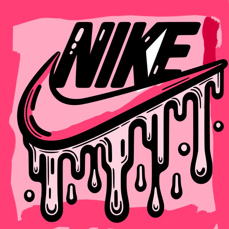 dripping nike logo